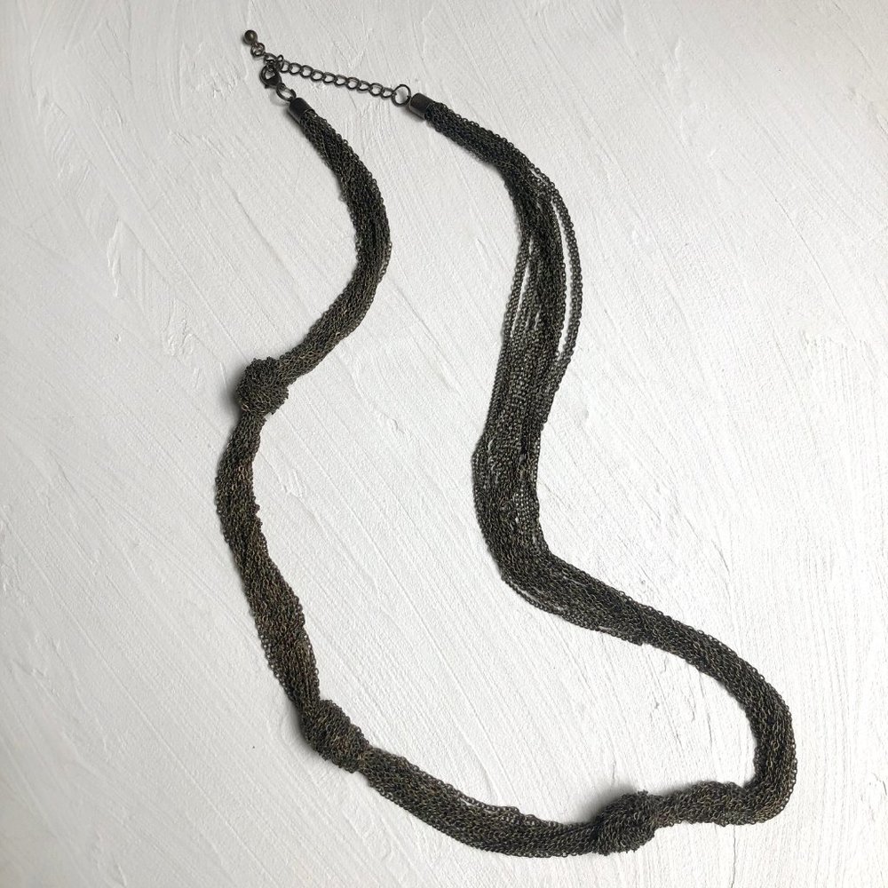 Striking Statement Black Braided Necklace